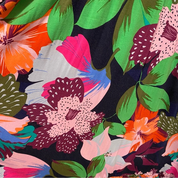 Soma Tropical Floral Flutter Sleeve Maxi Dress - Size M - Picture 5 of 9